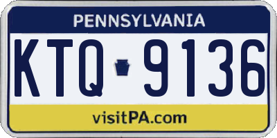 PA license plate KTQ9136