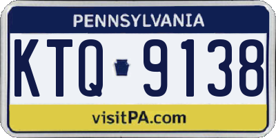 PA license plate KTQ9138