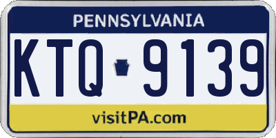 PA license plate KTQ9139