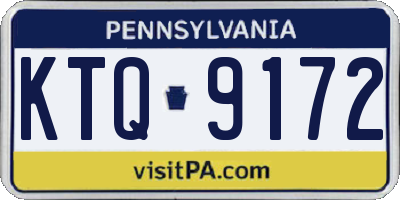 PA license plate KTQ9172