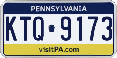 PA license plate KTQ9173