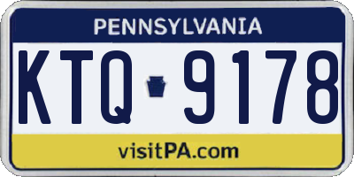 PA license plate KTQ9178