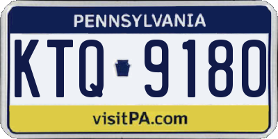 PA license plate KTQ9180