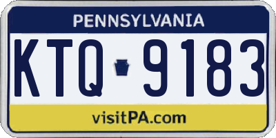 PA license plate KTQ9183