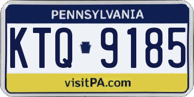 PA license plate KTQ9185
