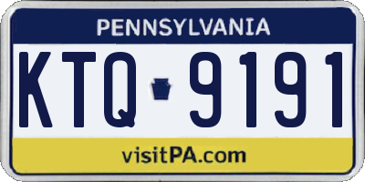 PA license plate KTQ9191