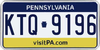 PA license plate KTQ9196