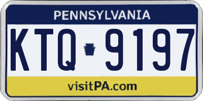 PA license plate KTQ9197