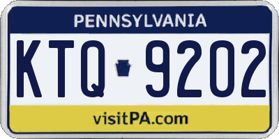PA license plate KTQ9202