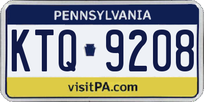 PA license plate KTQ9208