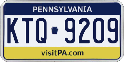 PA license plate KTQ9209