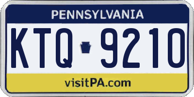 PA license plate KTQ9210