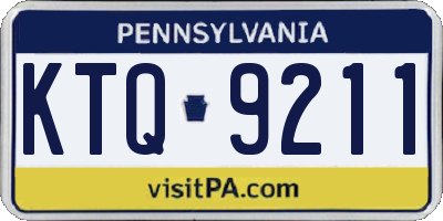 PA license plate KTQ9211