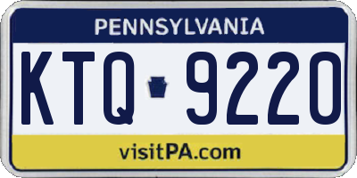 PA license plate KTQ9220