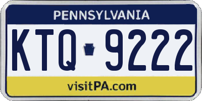 PA license plate KTQ9222