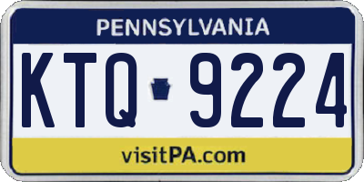 PA license plate KTQ9224