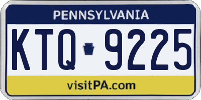 PA license plate KTQ9225