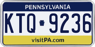 PA license plate KTQ9236