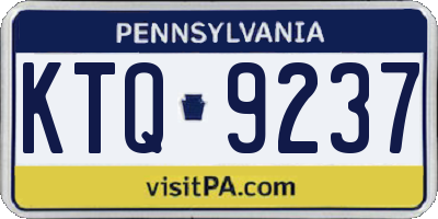 PA license plate KTQ9237