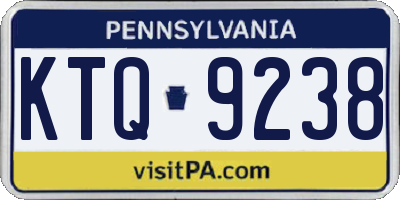 PA license plate KTQ9238