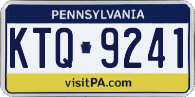 PA license plate KTQ9241