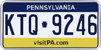 PA license plate KTQ9246
