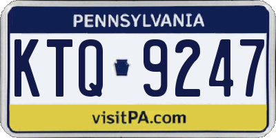 PA license plate KTQ9247