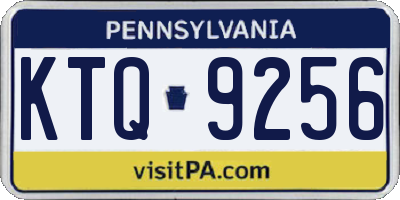 PA license plate KTQ9256