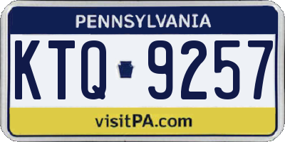 PA license plate KTQ9257
