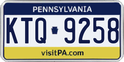 PA license plate KTQ9258