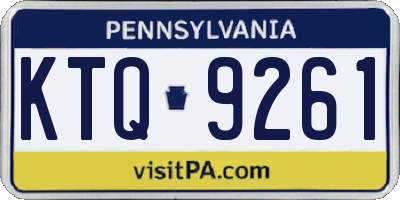 PA license plate KTQ9261