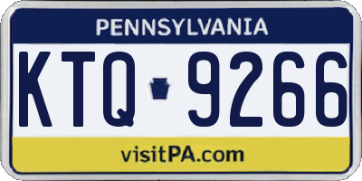 PA license plate KTQ9266