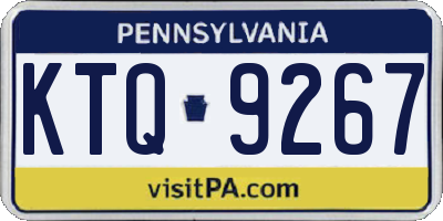 PA license plate KTQ9267