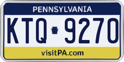 PA license plate KTQ9270