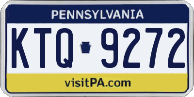 PA license plate KTQ9272