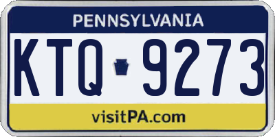 PA license plate KTQ9273
