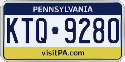PA license plate KTQ9280