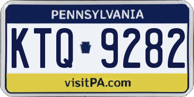 PA license plate KTQ9282