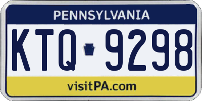 PA license plate KTQ9298