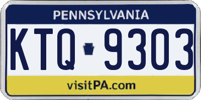PA license plate KTQ9303