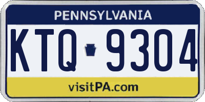 PA license plate KTQ9304