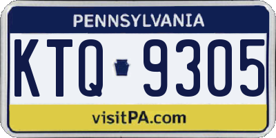 PA license plate KTQ9305