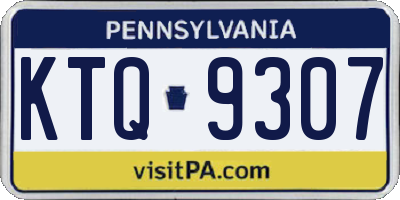 PA license plate KTQ9307