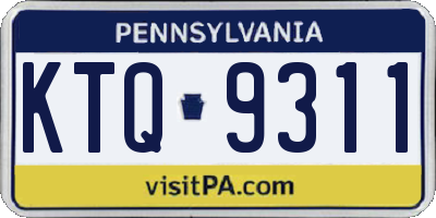 PA license plate KTQ9311