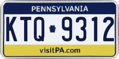 PA license plate KTQ9312