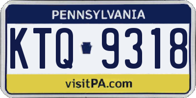 PA license plate KTQ9318