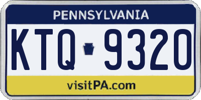 PA license plate KTQ9320