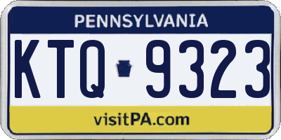 PA license plate KTQ9323