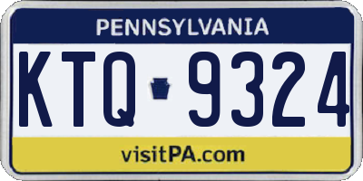 PA license plate KTQ9324