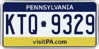 PA license plate KTQ9329